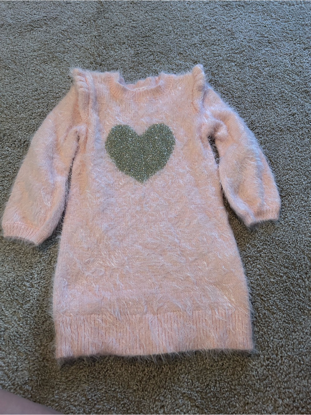 Cat & Jack 4T Pink Heart Sweater Dress